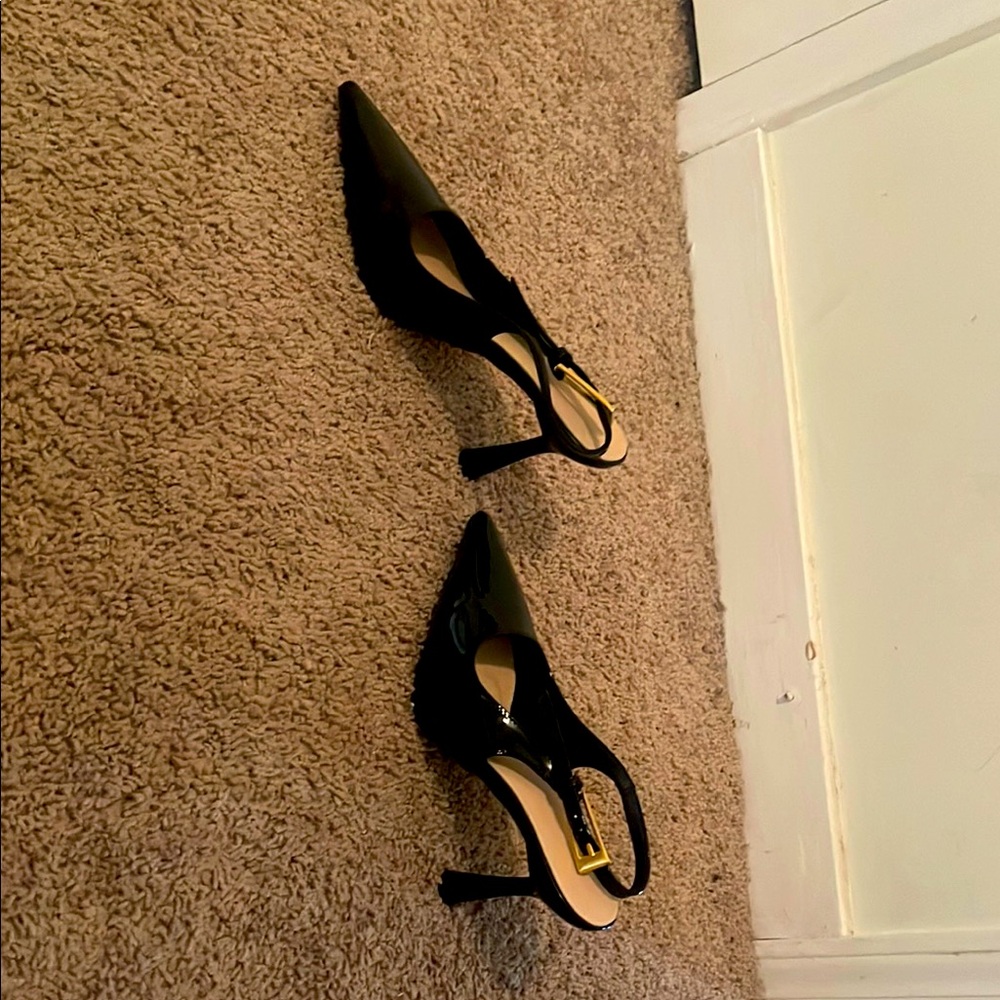 Elegant Black Slingback Heels